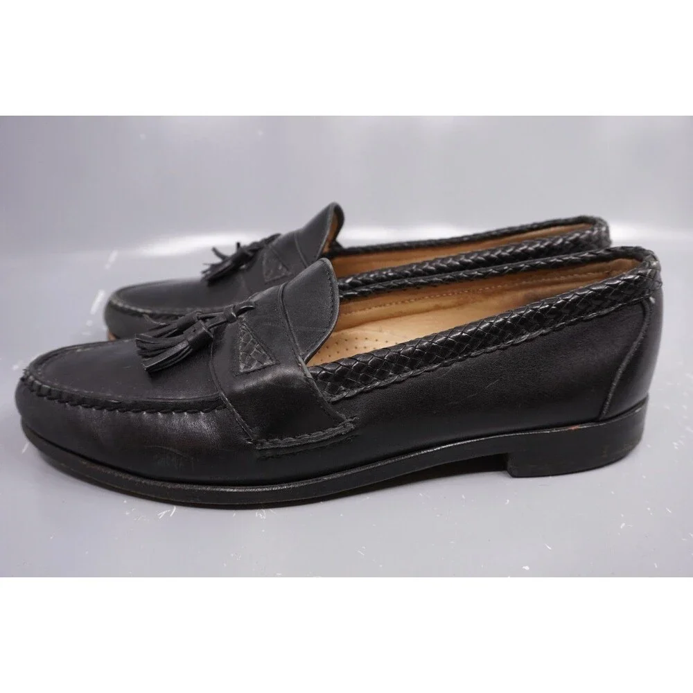 Allen Edmonds Maxfield Men's Size 10.5D Black Leather Tassel Dress Shoes USA